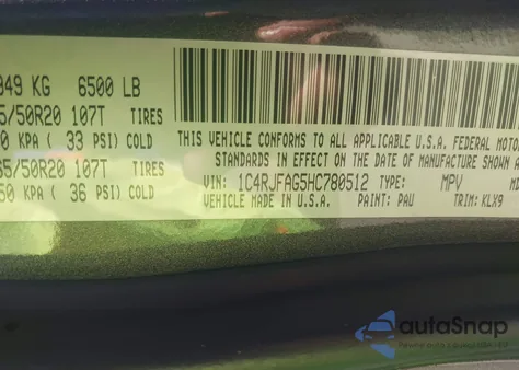 2017 Jeep Grand Cherokee Altitude 4X4 from USA, damaged, VIN 1C4RJFAG5HC780512